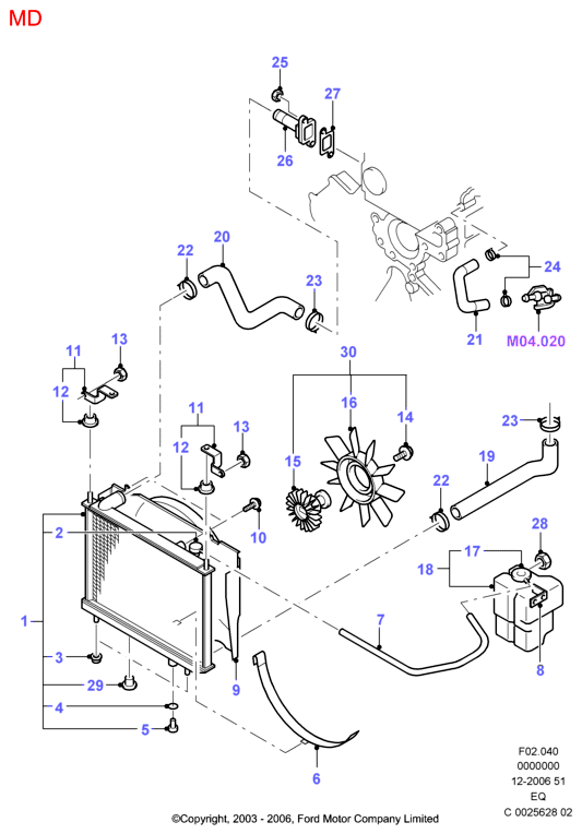 FORD USA 1351958 - Капачка, радиатор vvparts.bg