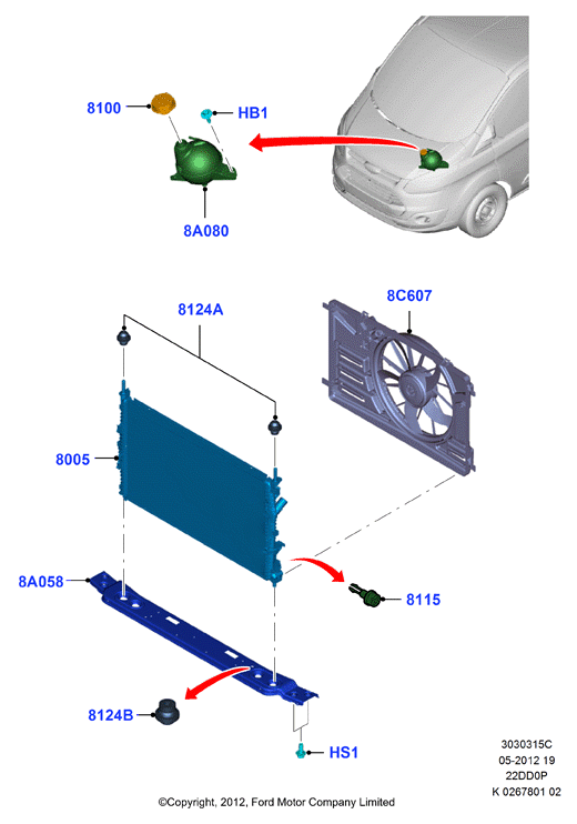 FORD 1826442 - Разширителен съд, охладителна течност vvparts.bg