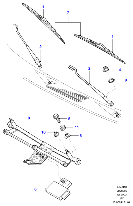 FORD 2123299 - Перо на чистачка vvparts.bg