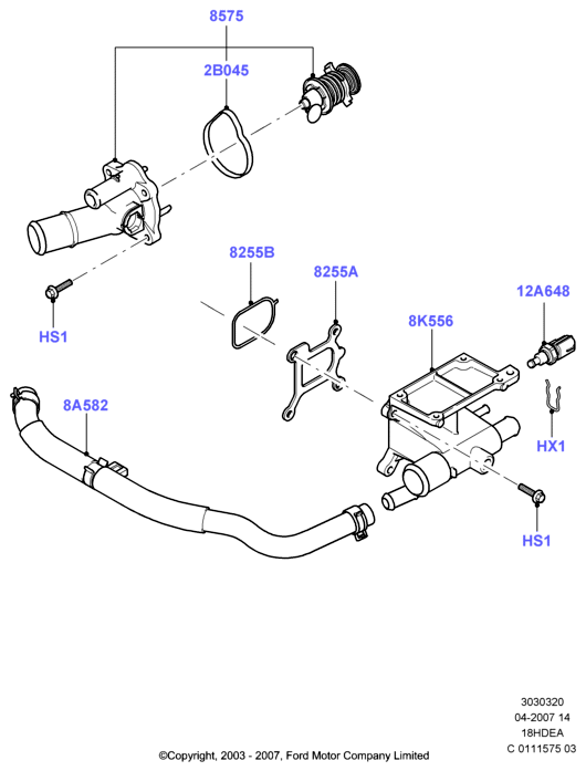 FORD 1 566 316 - Термостат, охладителна течност vvparts.bg