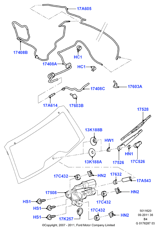 FORD 2 120 382 - Перо на чистачка vvparts.bg