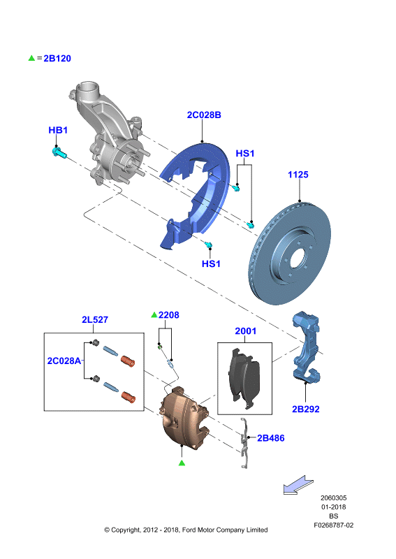 FORD 1 797 211 - Комплект спирачно феродо, дискови спирачки vvparts.bg