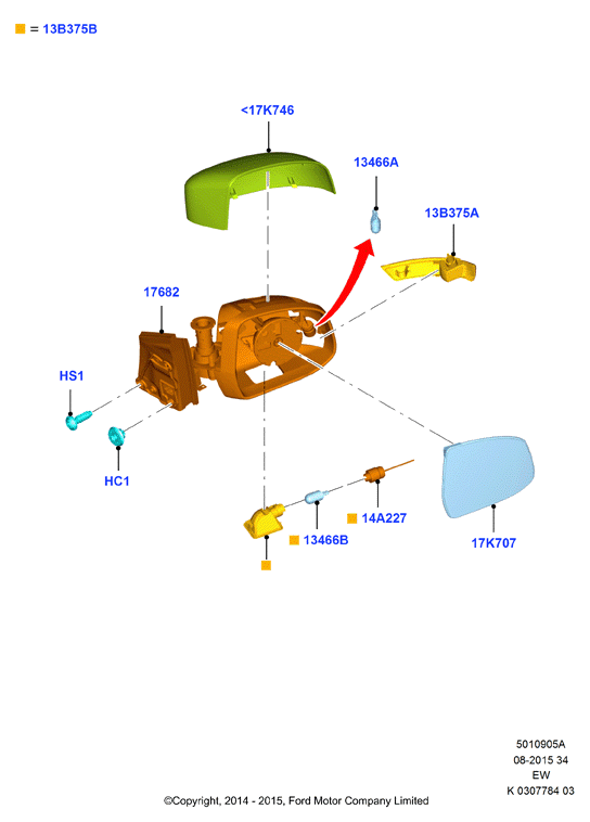 FORD 2148771 - Външно огледало vvparts.bg