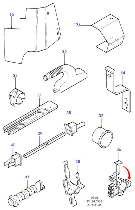 FORD 6180955 - Клипс (щипка), декоративна / предпазна лайсна vvparts.bg