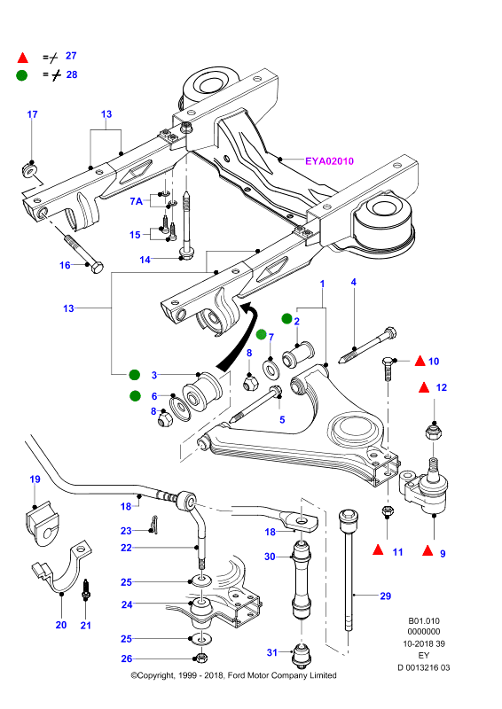 FORD 6608830 - Носач, окачване на колелата vvparts.bg