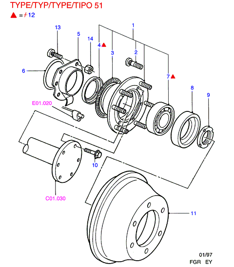 FORD 6616084 - Колесен болт vvparts.bg