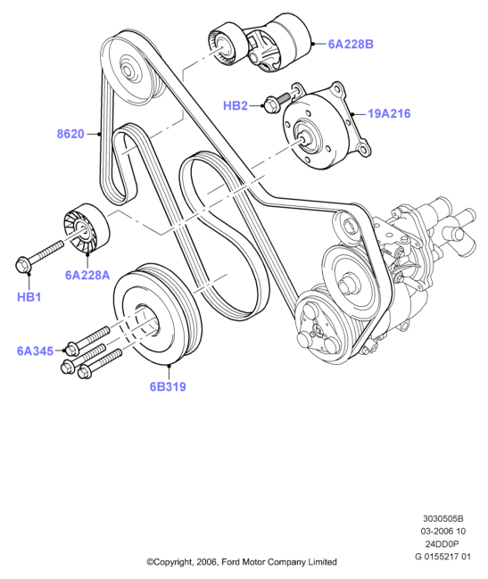 FORD ASIA / OCEANIA 1440434 - Пистов ремък vvparts.bg