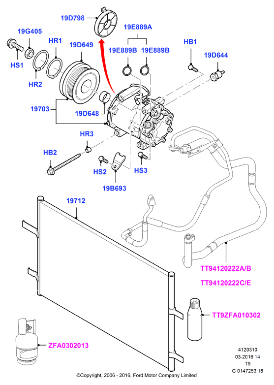 FORD USA 1444893 - Компресор, климатизация vvparts.bg