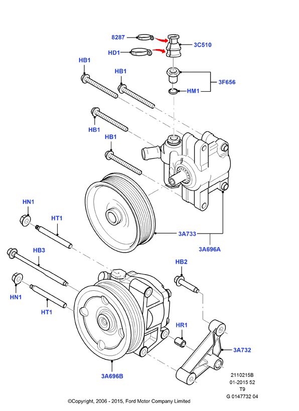 FORD 1 569 693 - Хидравлична помпа, кормилно управление vvparts.bg