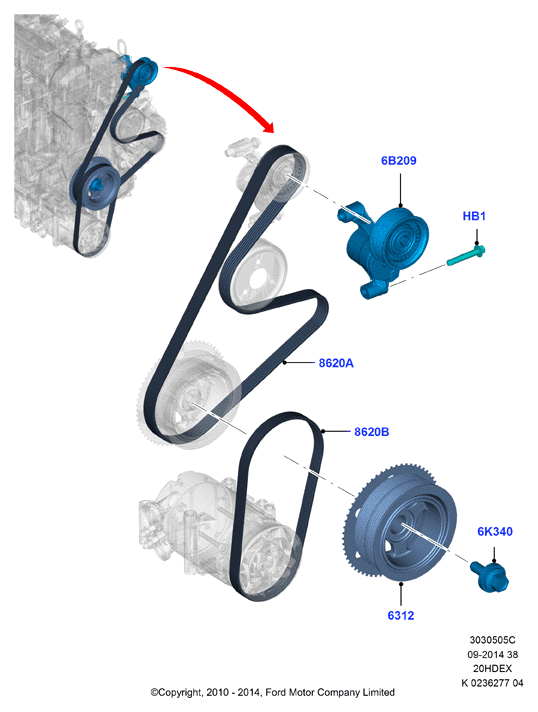 FORD 5113695 - Пистов ремък vvparts.bg