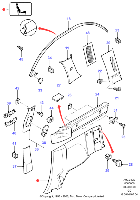 FORD 1007932 - Нит, разкрачващ се vvparts.bg