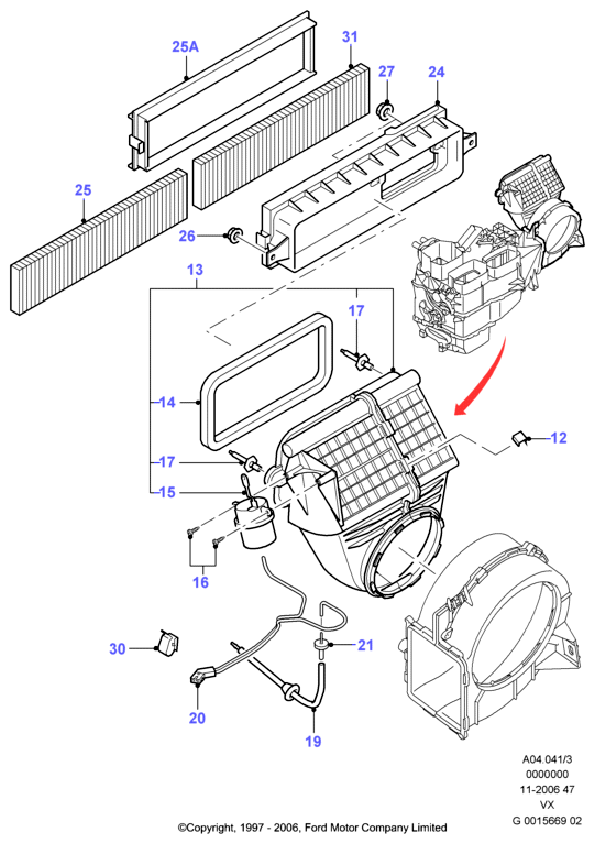 FORD 1104837 - Съпротивление, вентилатор за вътрешно пространство vvparts.bg