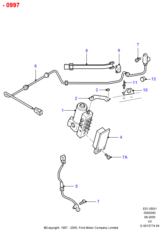 FORD 7384950 - Датчик, обороти на колелото vvparts.bg