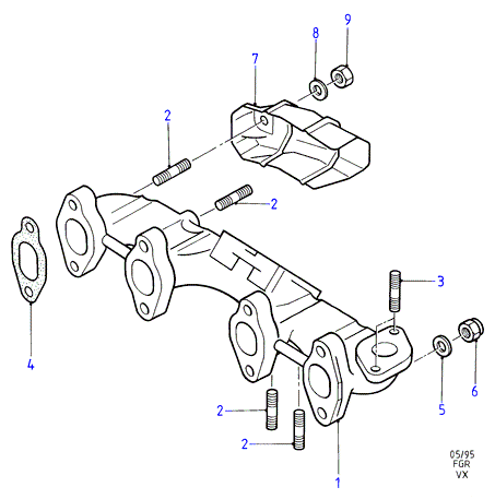 FORD 1 005 891 - Уплътнение, изпускателен колектор vvparts.bg