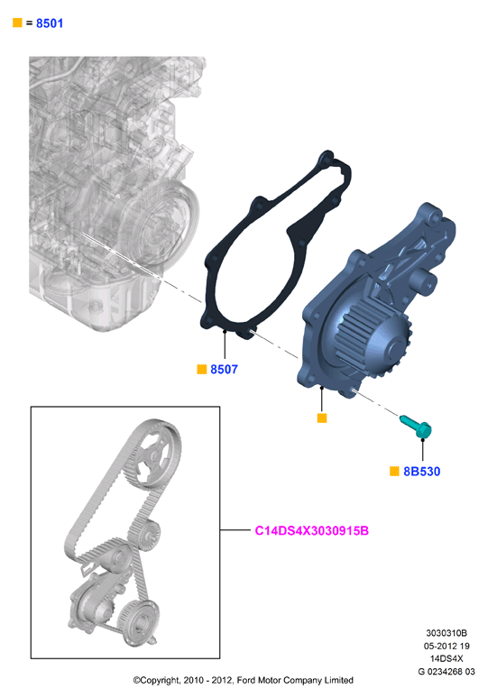 MAZDA 1366614 - Водна помпа vvparts.bg