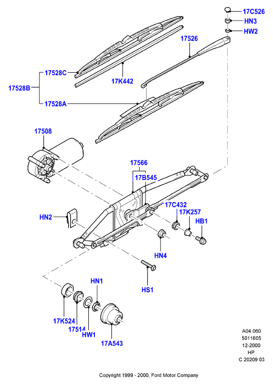 FORD 1714323 - Перо на чистачка vvparts.bg