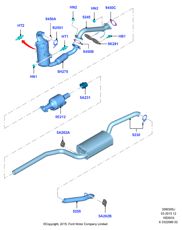 FORD 1879588 - Уплътнение, изпускателни тръби vvparts.bg