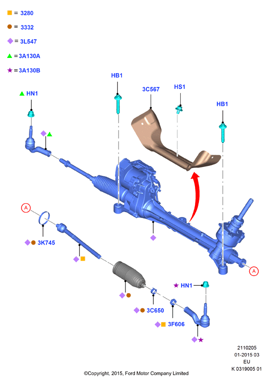 FORD 2187622 - Кормилна кутия vvparts.bg