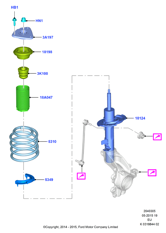 FORD 2138252 - Тампон на макферсън vvparts.bg