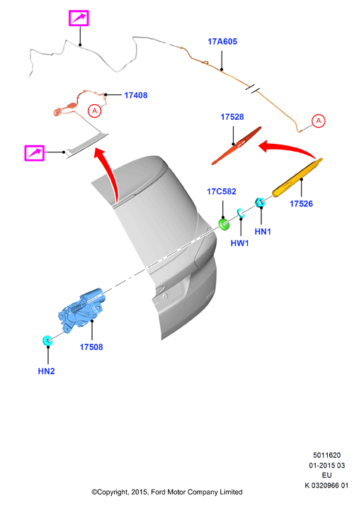 FORD 1686897 - Перо на чистачка vvparts.bg