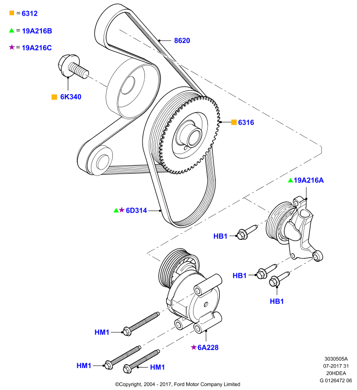 MAZDA 1731697 - Пистов ремък vvparts.bg