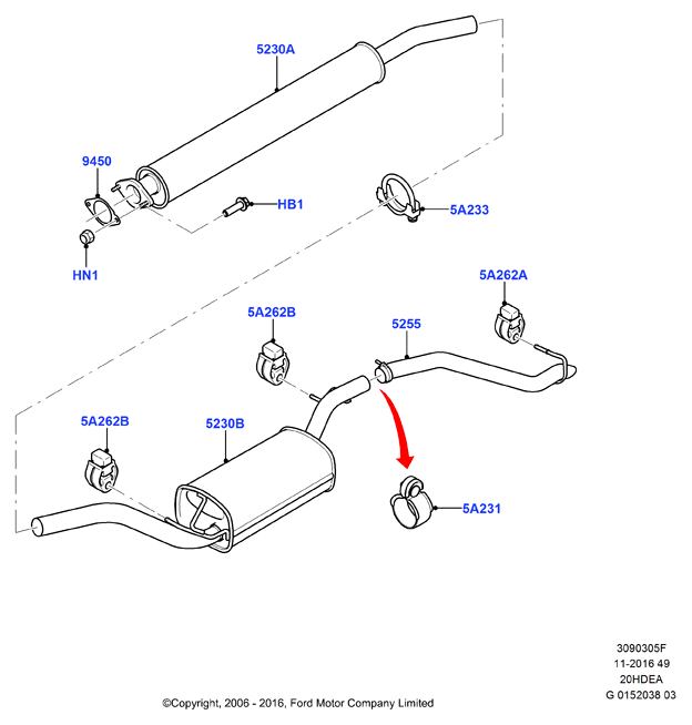 FORD 1 329 731 - Средно гърне vvparts.bg