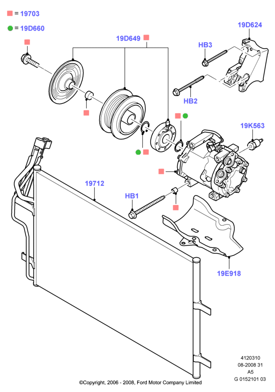 FORD 2014584 - Компресор, климатизация vvparts.bg