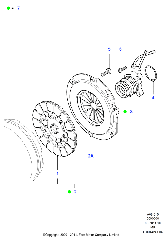 FORD 1504696 - Лагер помпа, съединител vvparts.bg