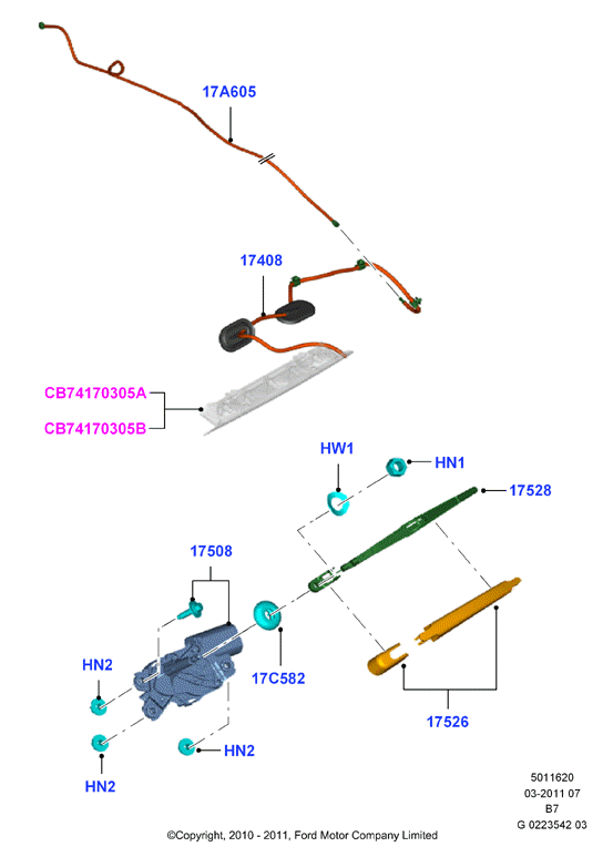 FORD 1686898 - Перо на чистачка vvparts.bg