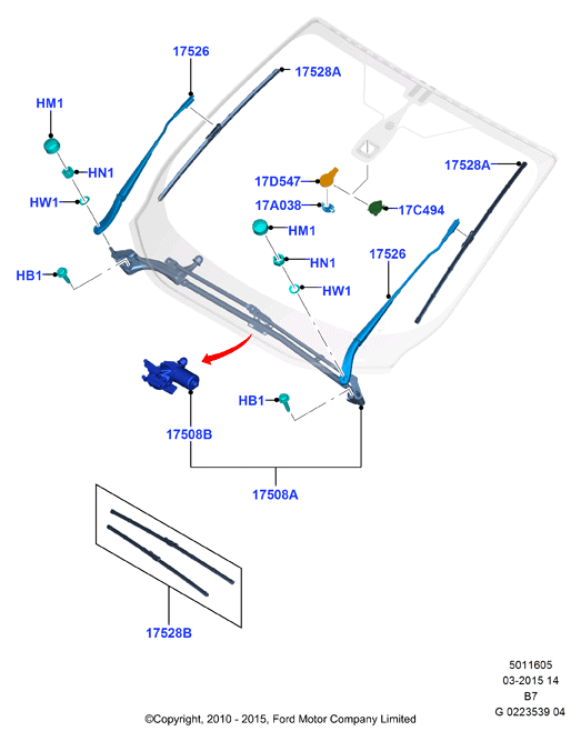 FORD USA 2 120 685 - Перо на чистачка vvparts.bg