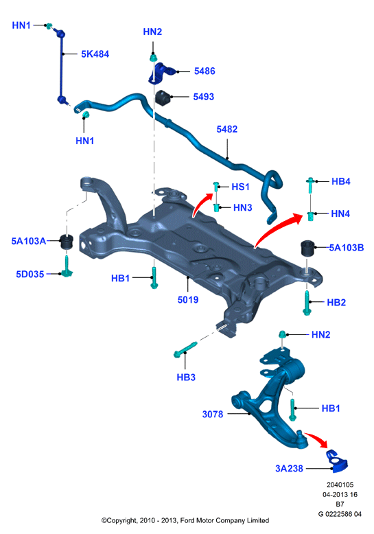 FORD 1865168 - Носач, окачване на колелата vvparts.bg