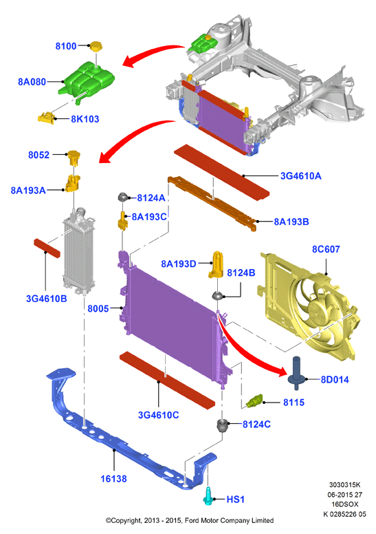 FORD 1717754 - Разширителен съд, охладителна течност vvparts.bg