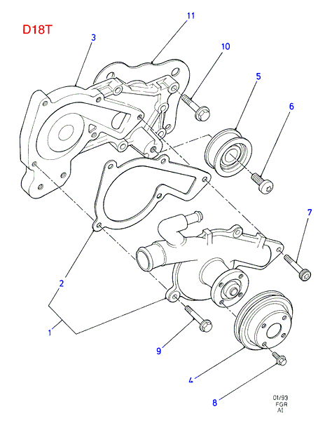 FORD 1 517 754 - Водна помпа vvparts.bg