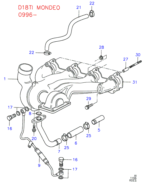 FORD 1107642* - Турбина, принудително пълнене с въздух vvparts.bg