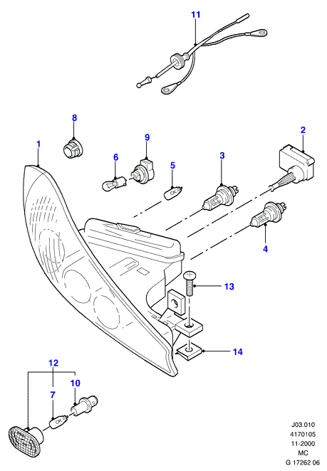 FORD 4 910 100 - Крушка с нагреваема жичка, фар за мъгла vvparts.bg