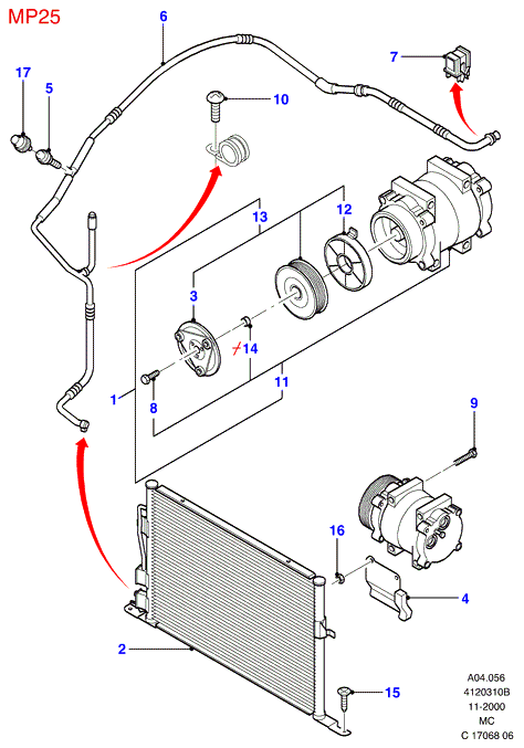 Jaguar 1406034 - Компресор, климатизация vvparts.bg