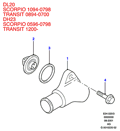 MAZDA 6994257 - Термостат, охладителна течност vvparts.bg