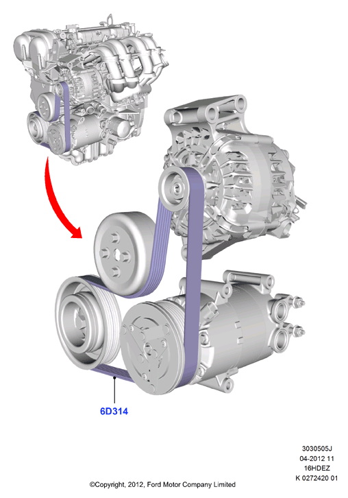 FORD 1809956 - Пистов ремък vvparts.bg