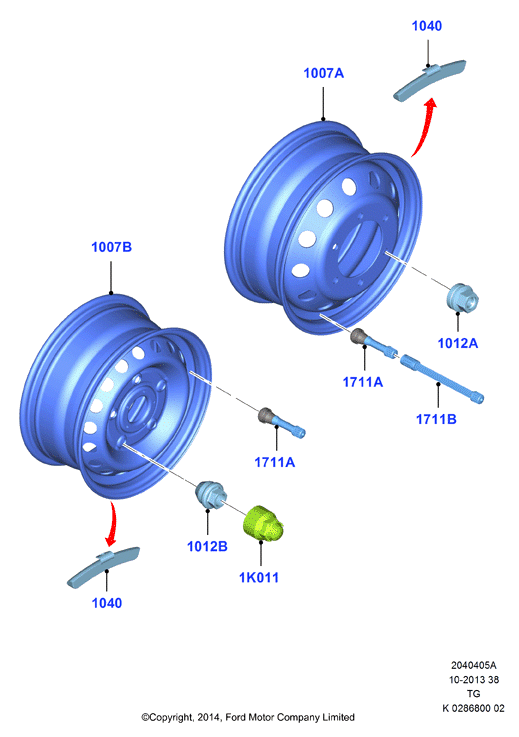 FORD 1 763 869 - Гайка на колелото vvparts.bg