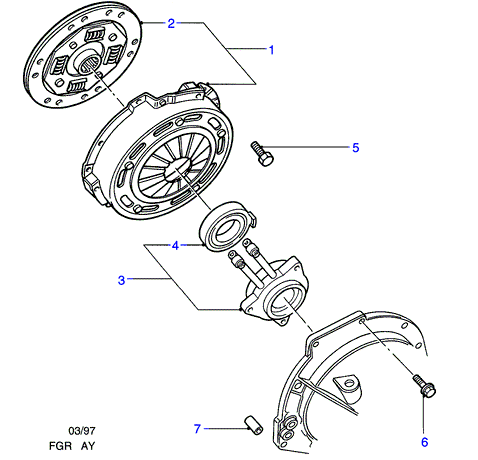 FORD 1838043 - Лагер помпа, съединител vvparts.bg