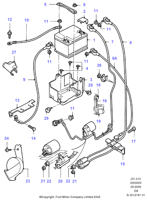 FORD USA 2 247 685 - Стартов акумулатор vvparts.bg