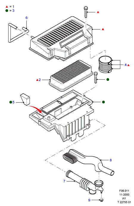 FORD 1102 766 - Въздушен филтър vvparts.bg