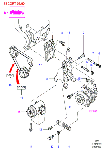 FORD 1093816 - Пистов ремък vvparts.bg