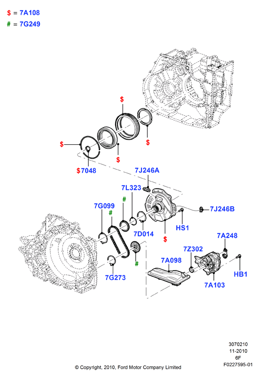 FORD 7T4Z-7A098-B - Хидравличен филтър, автоматична предавателна кутия vvparts.bg