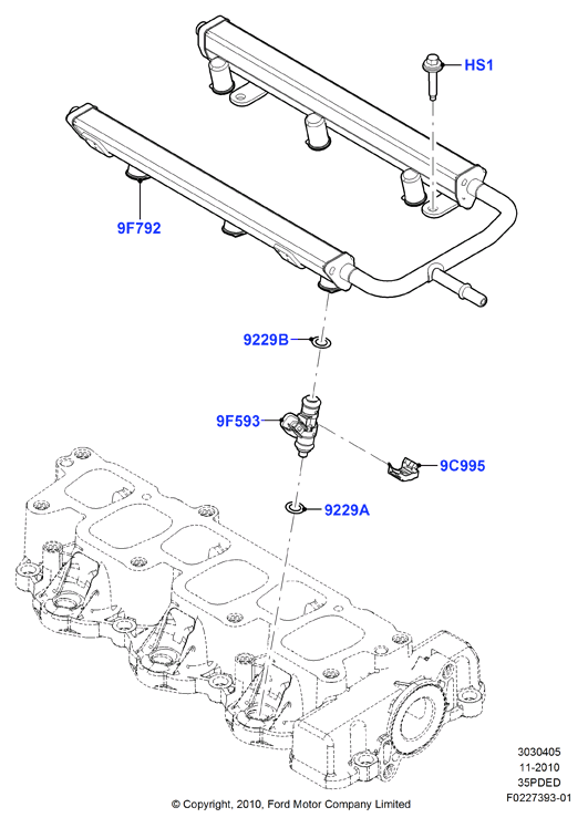 FORD 7T4Z 9229-B - Гумен пръстен vvparts.bg