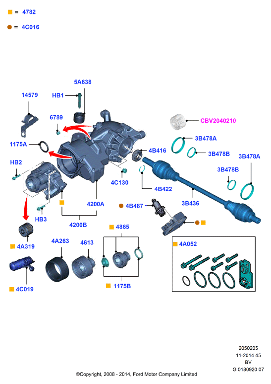 FORD 1565594 - Каре комплект, полуоска vvparts.bg