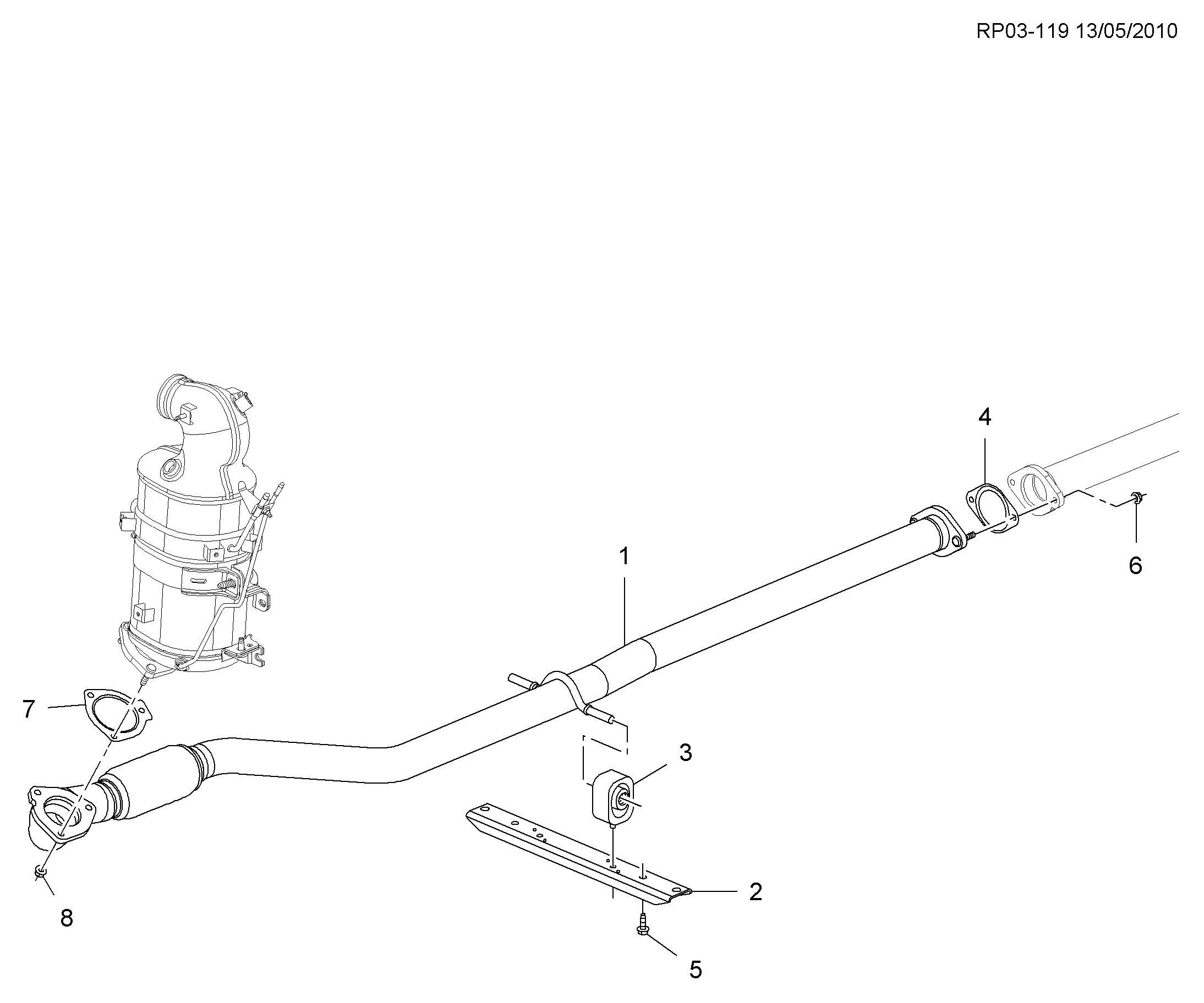 Opel 13332579 - Уплътнение, изпускателни тръби vvparts.bg