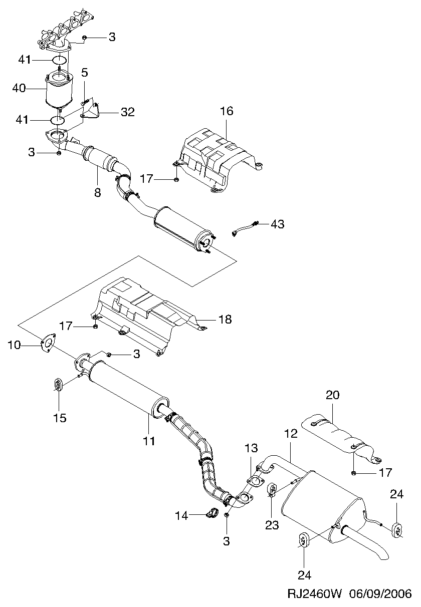 Chevrolet 96350814 - Уплътнение, изпускателни тръби vvparts.bg