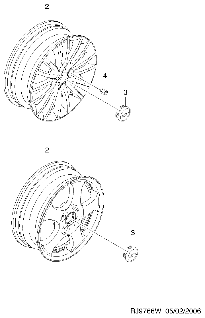 Chevrolet 94837389 - Гайка на колелото vvparts.bg