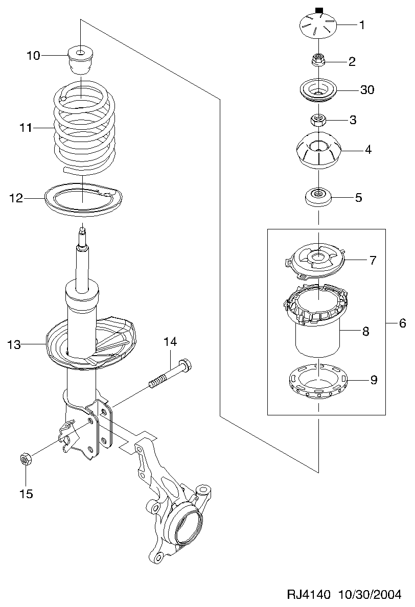 Opel 96549921 - Тампон на макферсън vvparts.bg